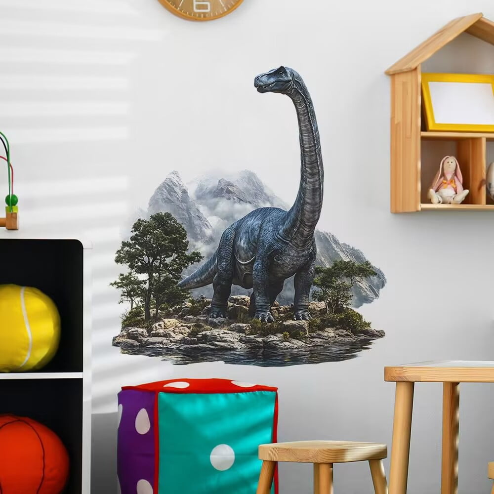 Large Dinosaur Wall Decor Decals Safari Wall Stickers Removable Peel and Stick Baby Nursery Kids Boys Bedroom Living Room Wall Art Murals Decoration