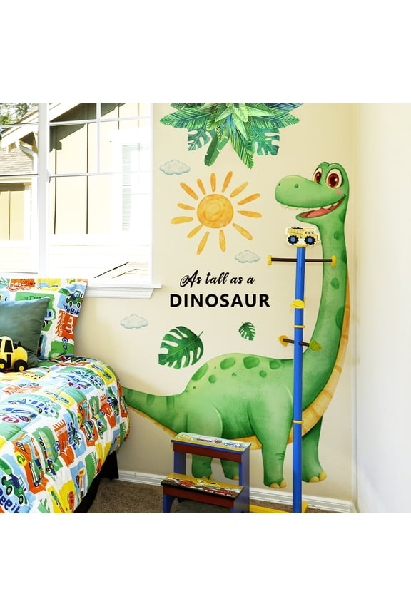 Large Dinosaur Wall Decor for Kids Boys Room, Sunoyar Dinosaur Wall Decals Removable, Peel & Stick Dino Wall Stickers for Nursery Bedroom