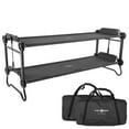 thumbnail image 1 of Disc-O-Bed Large Outdoor Convertible 2 Person Portable Camping Bunk Cots, Black, 1 of 12