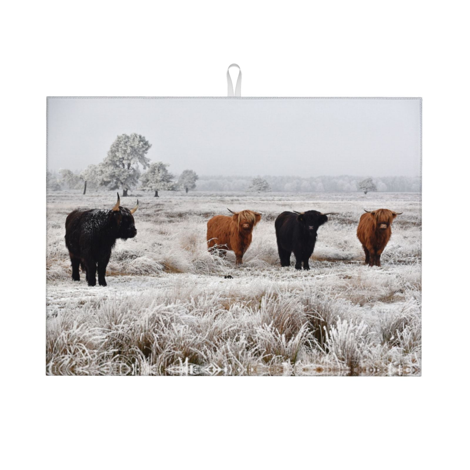 Large Dish Drying Mats for Kitchen Counter - Cow (2) 18x24In Anti-Slip ...
