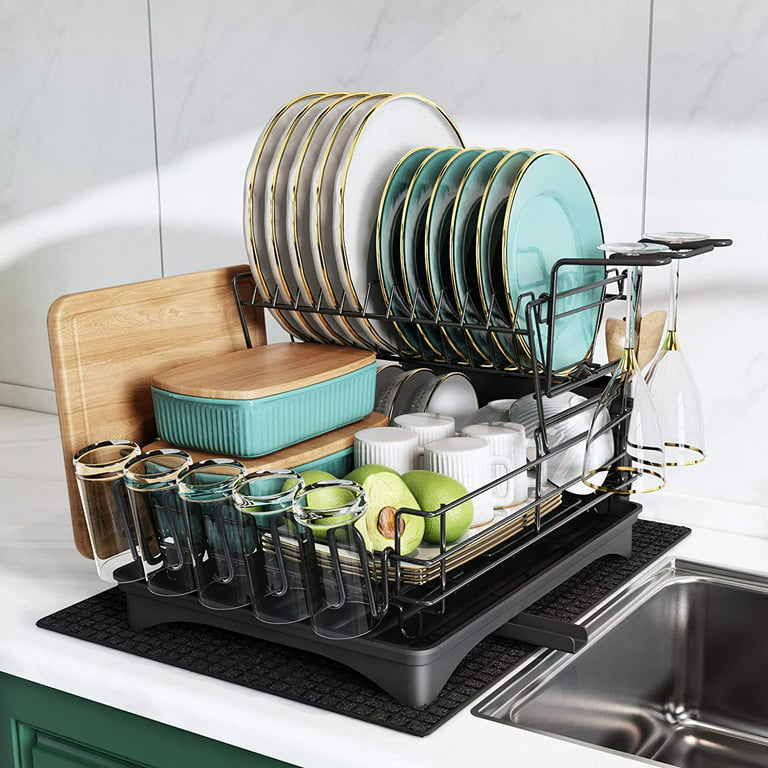 https://i5.walmartimages.com/seo/Large-Dish-Drying-Rack-Drainboard-Set-2-Tier-Stainless-Steel-Racks-Drainage-Wine-Glass-Holder-Utensil-Holder-Extra-Mat-Drainers-Kitchen-Counter-Black_422ff092-d426-4053-bade-c2b3e114cc55.bf451d56d6839c9bbd591ac50461775a.jpeg?odnHeight=768&odnWidth=768&odnBg=FFFFFF