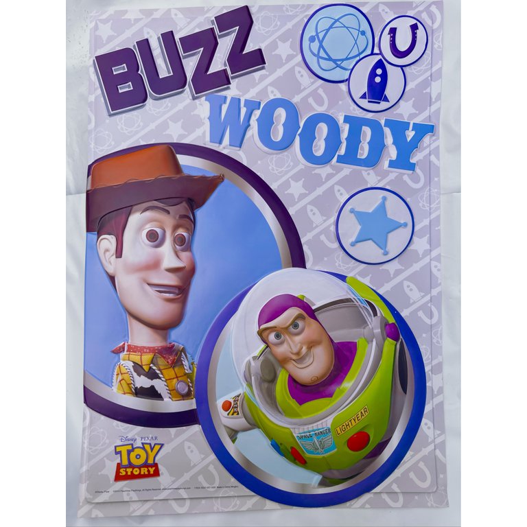 その他 PIXAR Toy Story Poster Figure Large Disney Toy Story Poster- Woody And Buzz 3D PVC Wall