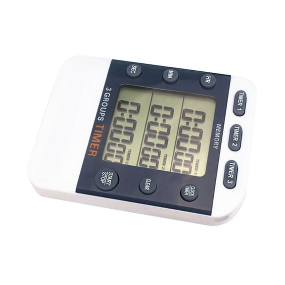 Large Display Cooking Timer Kitchen Cooking Timer Pocket Timer 3 Channel Count Up/Down Timer with Magnet and Back Clip