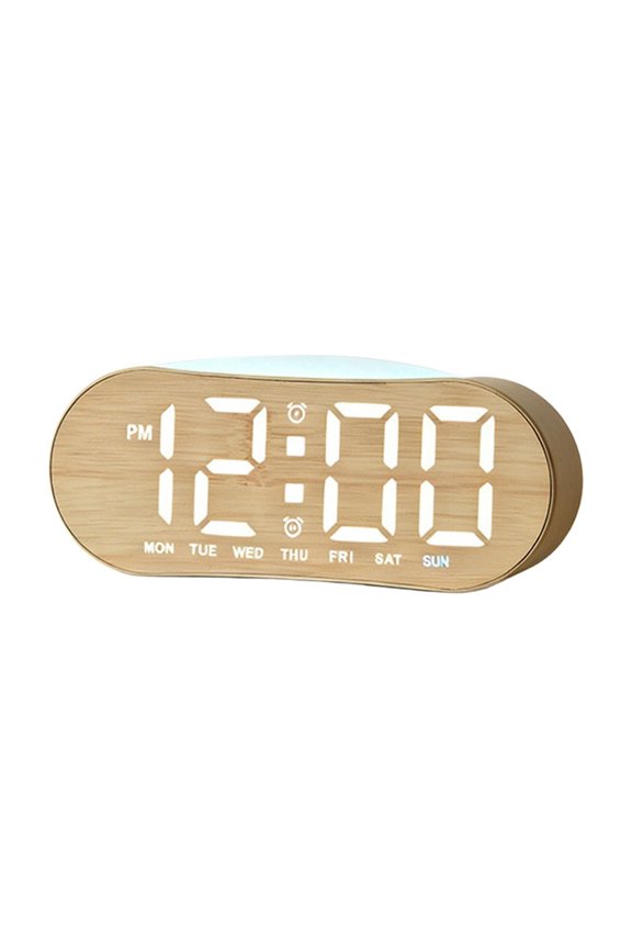 Large Display Digital Clock with DST, Date, Week, Temperature, Adjustable Brightness, Rechargeable Multi-Functional Digital Clocks