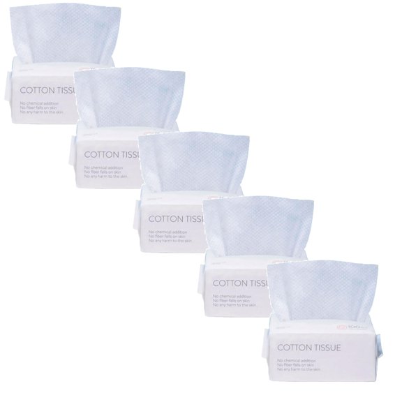 Large Disposable Face Towel, Facial Eye Nail Make Up Removing Cotton Tissue, Multipurpose Cotton Towel Tissue for Skin Care, Reusable Cotton Pads, Wet & Dry Use 500PCS