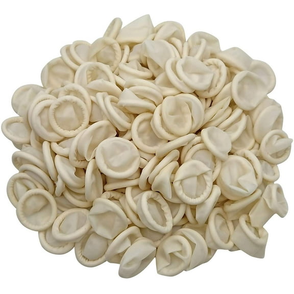 Large Disposable Latex Finger Cots Anti Static Rubber Fingertips Protective Finger cots for Electronic Repair, Handmade, Industrial Apply 250 Pcs.