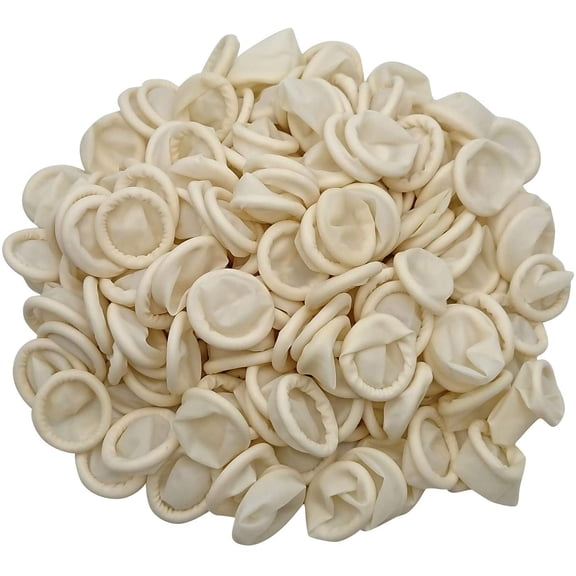 Large Disposable Latex Finger Cots Anti Static Rubber Fingertips Protective Finger cots for Electronic Repair, Handmade, Industrial Apply 50 Pcs.