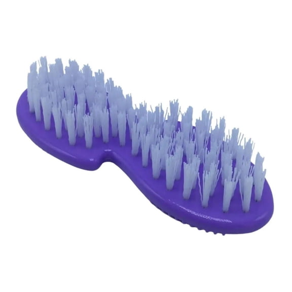 Large Dog Bath Scrub Brush Bright Color Exfoliating Super Clean Easy Grip Handle (Grape)