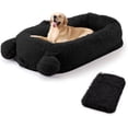 thumbnail image 1 of Large Dog Bed 71" x 45" x 12" with Removable Cover, Blanket & Storage Bag, Orthopedic Foam Pet Bed for Extra Large Dogs, Machine Washable, Portable Handle, 1 of 8