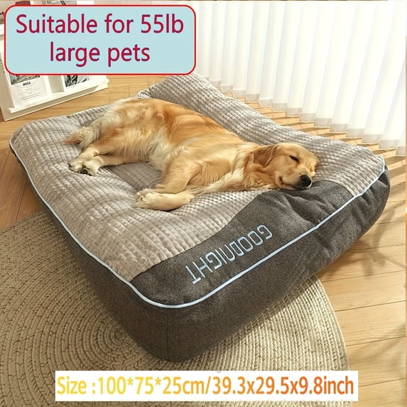 Large Dog Bed with Pillow for Crate Kennel, Sofa Dog Bed, Super Soft Pet Bed for Medium, Jumbo, Furniture (Large(39.37" L x 29.5" W x 8.27" Th))