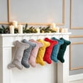 thumbnail image 1 of Large Dog Bone Pattern Fleece Christmas Stocking, Cute Cozy Soft Holiday Decorative Gift Sock, Christmas Hanging Stocking for Fireplace Mantel, Xmas Home Decoration Pet Ornament, Red, 1 of 7