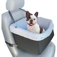 thumbnail image 1 of Large Dog Car Seat for Small to Medium Dogs- Grey Dog Booster Seat - Washable and Adjustable Pet Travel Carrier Bed- Includes Safety Seat Belt Tether for Dogs, Puppies, and Pets up to 30 lbs, 1 of 7
