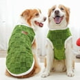 thumbnail image 1 of Large Dog Clothes, New Arrival Plush and Fleece Outerwear for Big Breeds, Warm Winter Fashion for Golden Retrievers and Large Cats. Green XS, 1 of 4