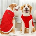 thumbnail image 1 of Large Dog Clothes, New Arrival Plush and Fleece Outerwear for Big Breeds, Warm Winter Fashion for Golden Retrievers and Large Cats. Red 5XL, 1 of 4
