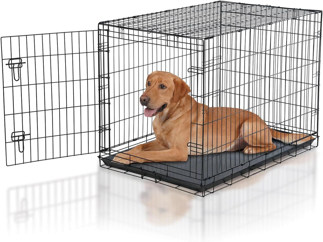 Large Dog Crate, Black, Easy to Store, Clean, and Use