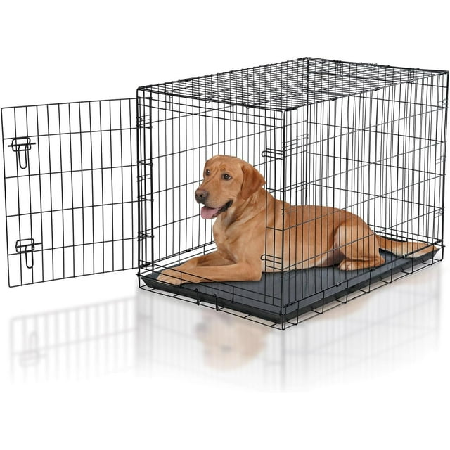 Large Dog Crate, Black, Easy to Store, Clean, and Use