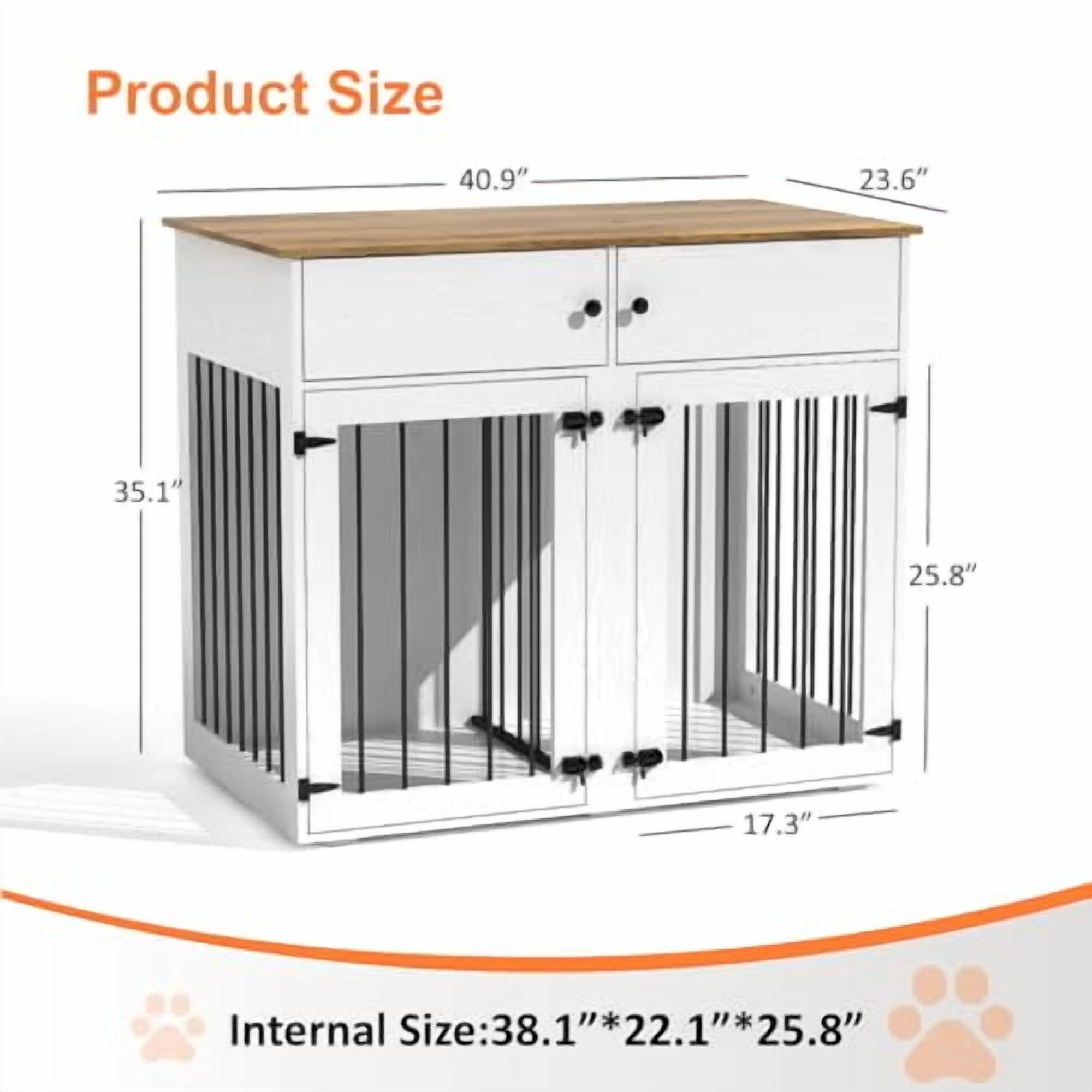 Curated visual reference: Picture Idea: Large Dog Crate Furniture 41 Inch Dog Kennel Indoor With