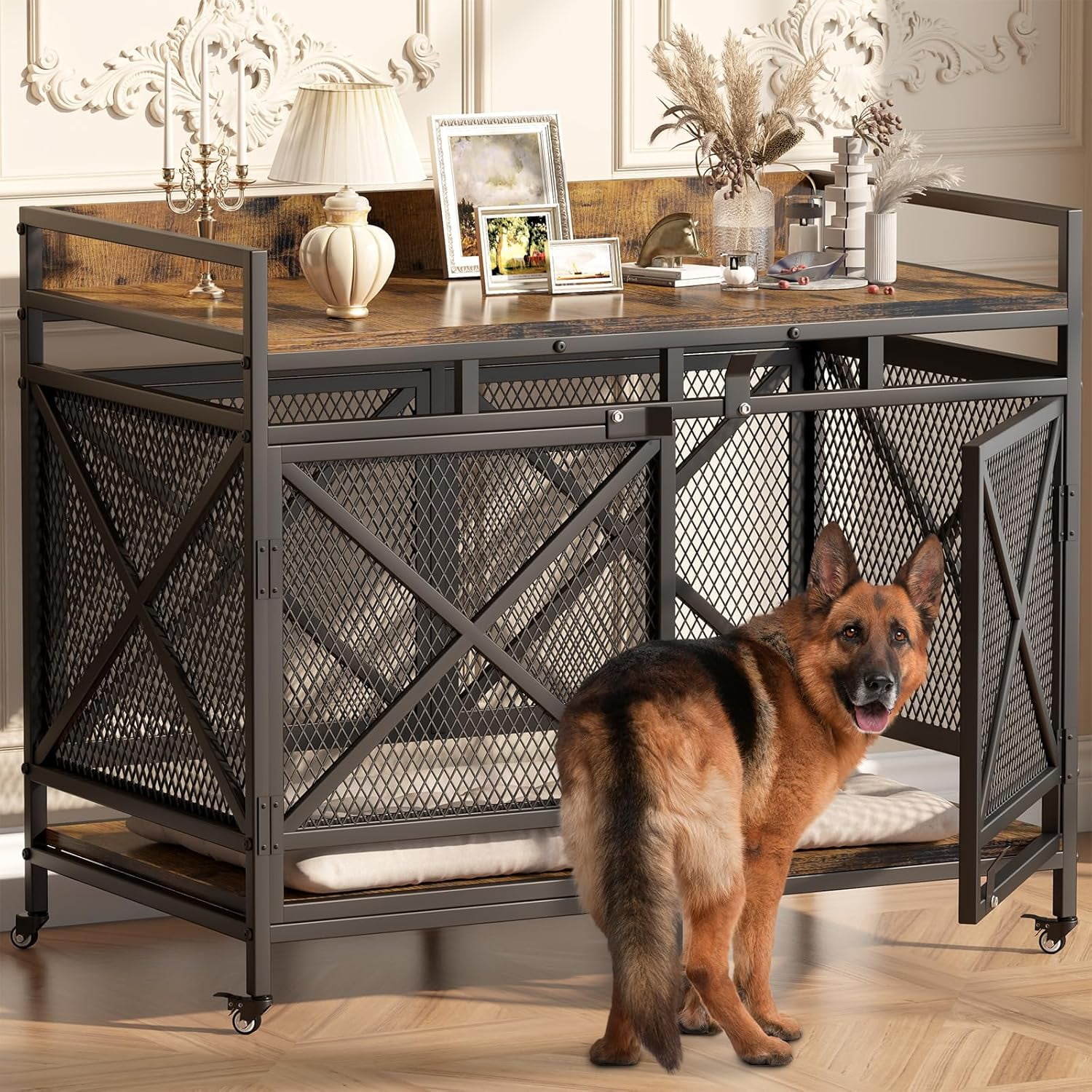 Curated visual reference: Gallery Detail: Large Dog Crate Furniture 48 Inch Heavy Duty Dog Kennel