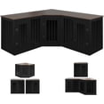 thumbnail image 1 of Large Dog Crate Furniture for 3 Dogs, Cuoote 113" Corner Dog Kennel, 3-in-1 Heavy Duty Indoor Wooden Crate for Small, Medium & Large Dogs, 1 of 7