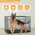 thumbnail image 1 of Large Dog Crate Kennel with Double , Foldable Travel Cage for Medium to Large Dogs, Black, 1 of 6