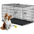 NiamVelo Heavy Duty Large Dog Crate, 42 inch DoubleDoor Metal Dog Cage