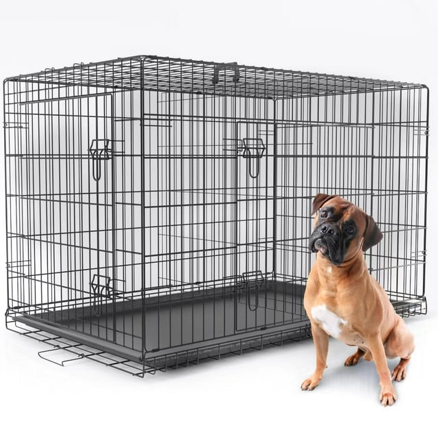Large Dog Crate XL 42 inch Dog Crates for Large Medium Small Dogs Dog