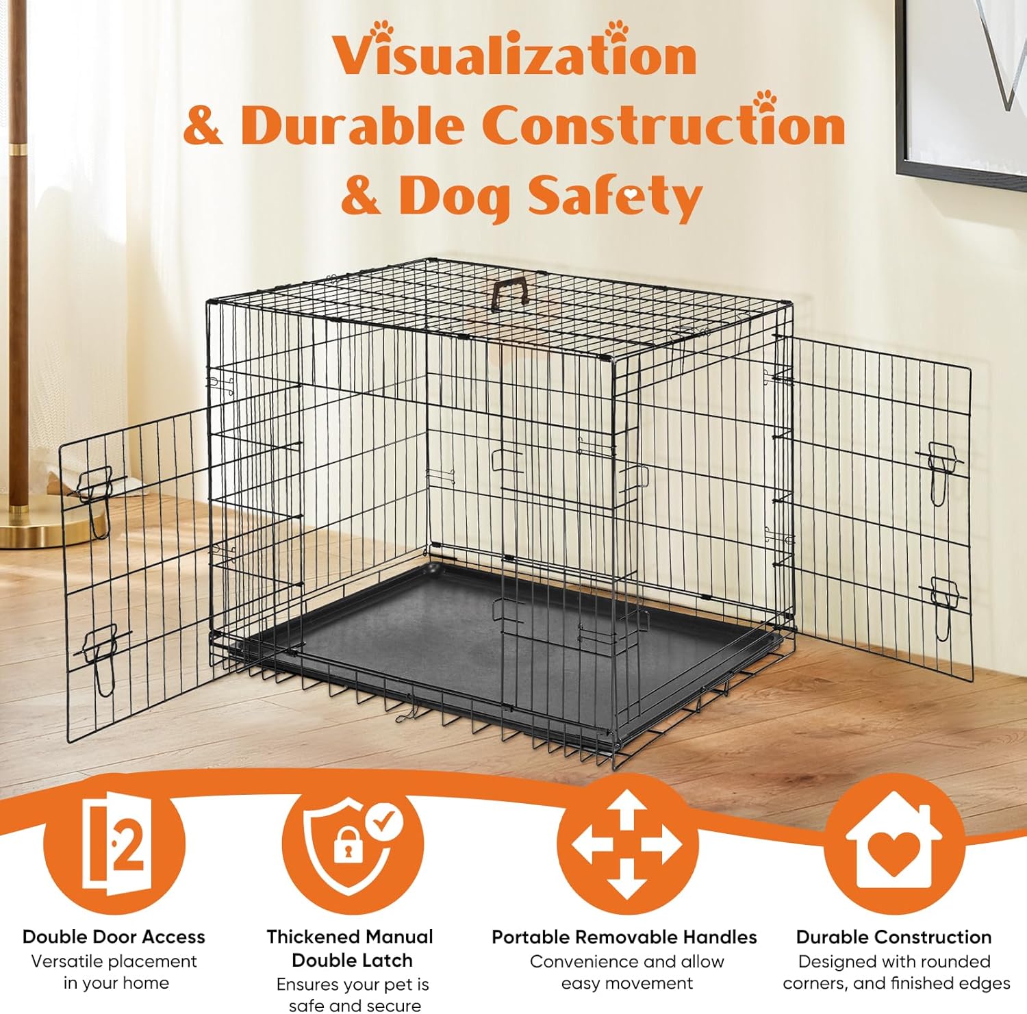 Picture of Large Dog Crate with Divider Panel - Walmart.com