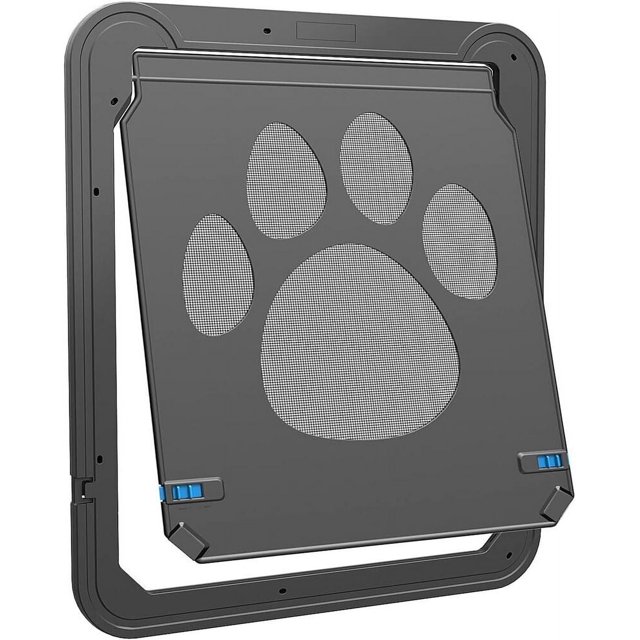 Large Dog Door for Screen Door, Easy Install Lockable Pet Screen Door