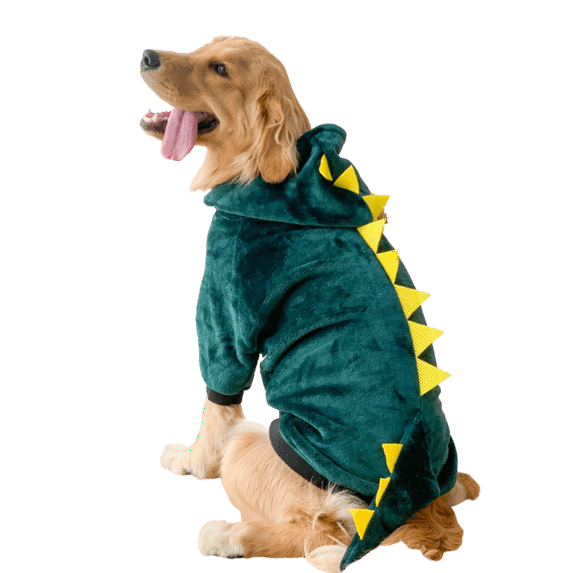 Large Dog Halloween Costume, Tiger Cosplay Costume for Dog, Cute Funny Dog Hoodie Coat, Warm Apparel Pet Winter Clothes for Medium Large Dogs Dinosaur 6XL