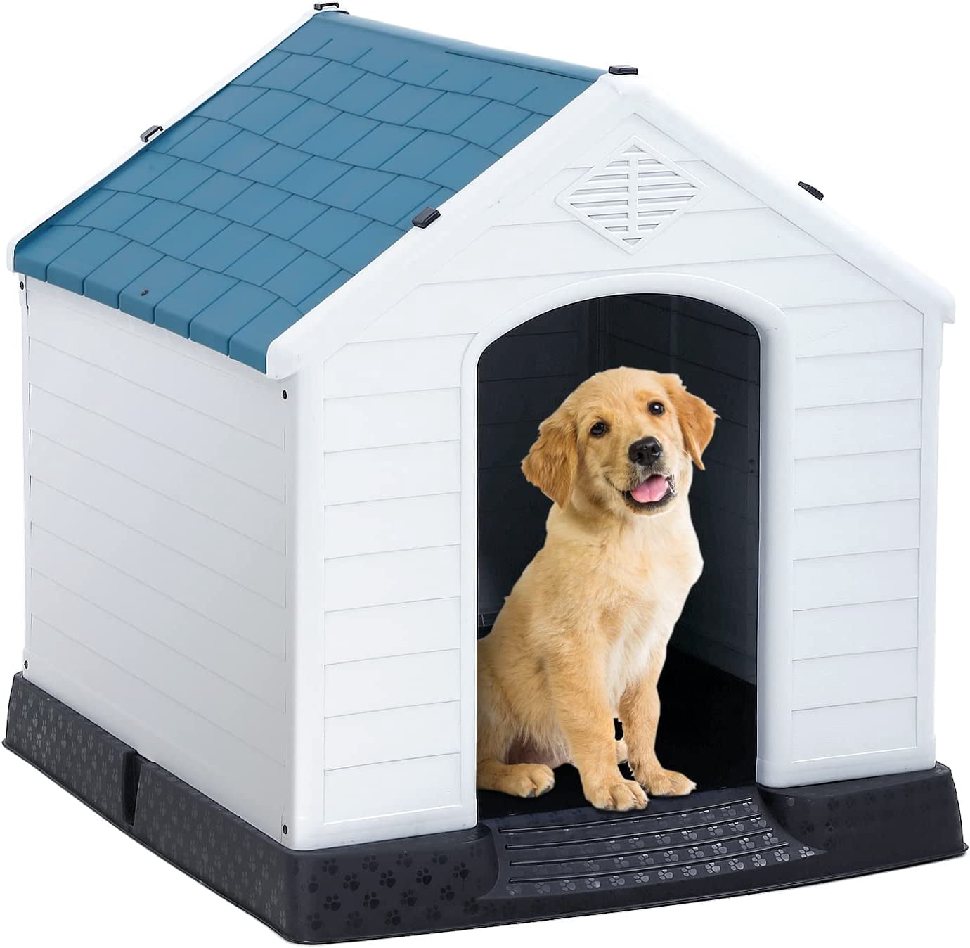 Image showcasing Large Dog House,Outdoor Dog Kennel,Insulated Dog House Pet Puppy ...