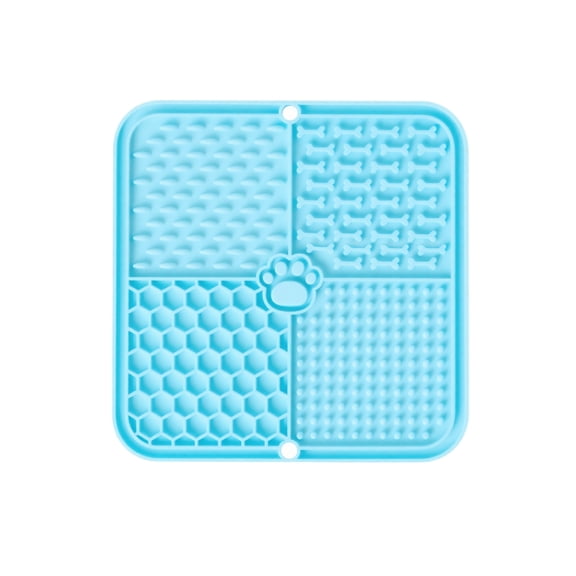 Large Dog Lick Mat Slow Feeder Pad with Four Textured Zones for Pet Anxiety Relief and Interactive Feeding for Dogs and Cats