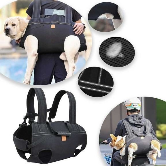 Large Dog Lift Harness – Full Body Support & Rehabilitation Sling for Senior Dogs, Adjustable Pet Carrier with Handle for Disabled & Injured Pets, Breathable Reflective Design