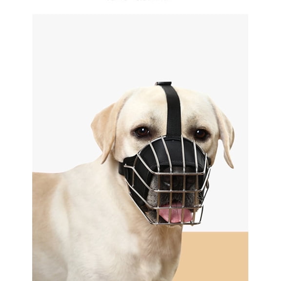 Large Dog Muzzle for Rottweiler –Heavy Duty Rottweiler Muzzle – Metal Large Dog Muzzle for Barking and Biting for Rottweiler, Cane Corso, Mastiff and Other Large Breeds,L