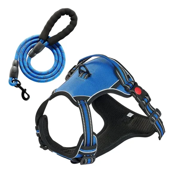 Large Dog No Pull Adjustable Harness Vest with Leash