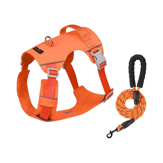 Large Dog Outdoor Leash + Lightweight Breathable Waterproof Vest, 1 Chest Harness + 1 Leash Pet Gear, Size B S For Comfortable Outdoor Training, Walking & Activities, Easy To Wear