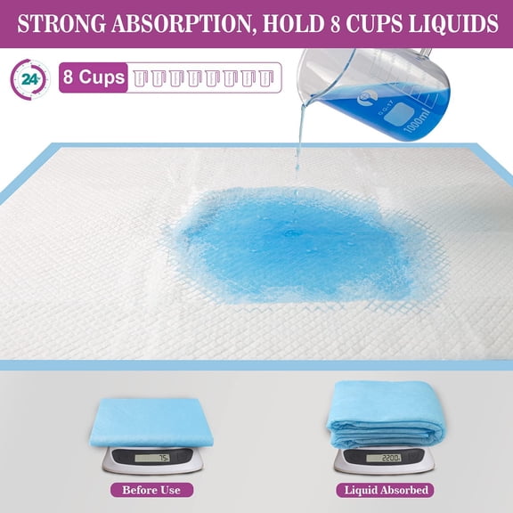 Large Dog Pee Pads 28x30 - 30 Count  Absorbent Leak-Proof Disposable Pet Potty Pads for Puppies Dogs Cats Rabbits