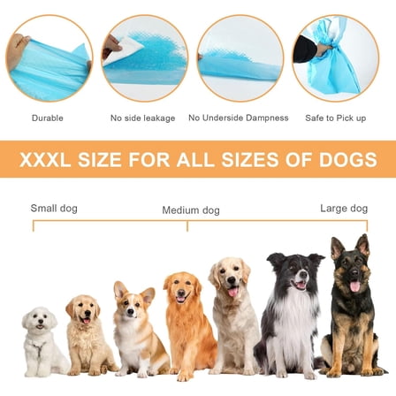 Large Dog Pee Pads 31x55, 40 Count - Ultra Absorbent & Leakproof for Dogs, Cats, Rabbits