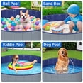 thumbnail image 1 of Large Dog Pool, Hard Plastic Kiddie Pool, Portable Dog Bathtub, Foldable Slip-Resistant Pool (Dark Gray, L-47x12), 1 of 5