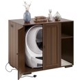 thumbnail image 1 of Large Dog-Proof Cat Litter Box Furniture, Pet Cabinet with Side Outlet and Long Power Cord, 1 of 7