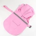 thumbnail image 1 of Large Dog Raincoat Adjustable Pet Water Proof Clothes Lightweight Rain Jacket Poncho Hoodies with Strip Reflective(S,Pink), 1 of 9