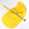 thumbnail image 1 of Large Dog Raincoat Adjustable Pet Water Proof Clothes Lightweight Rain Jacket Poncho Hoodies with Strip Reflective(S,Yellow), 1 of 9