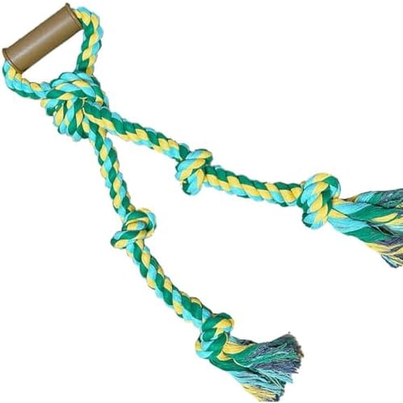 Large Dog Rope Toys for Aggressive Chewers - Pitbull Tug of War, Heavy Duty, Outdoor, Medium to Large Breed Dog Chew Rope with Handle