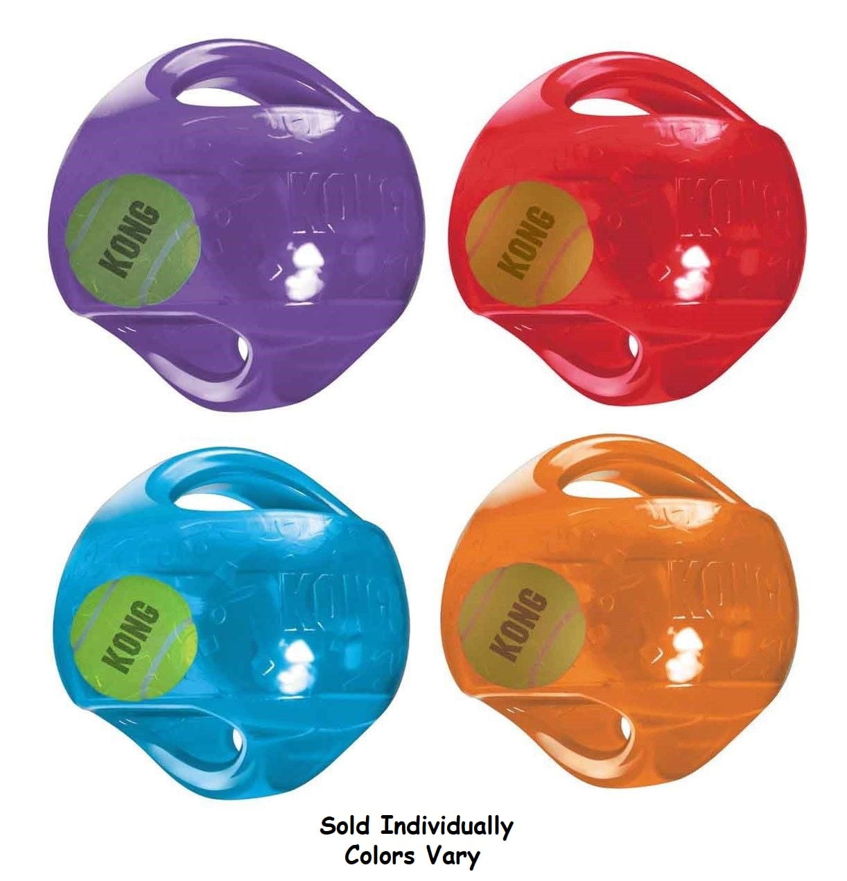 Large Dog Toy Jumbler Ball Shaped Tennis Ball inside 2in1 Squeaker