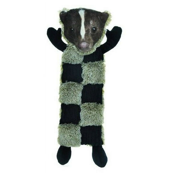 Large Dog Toy Squeaker Mats 11 Squeaks 18" Long Less Mess Choose Fox or Skunk (Skunk)