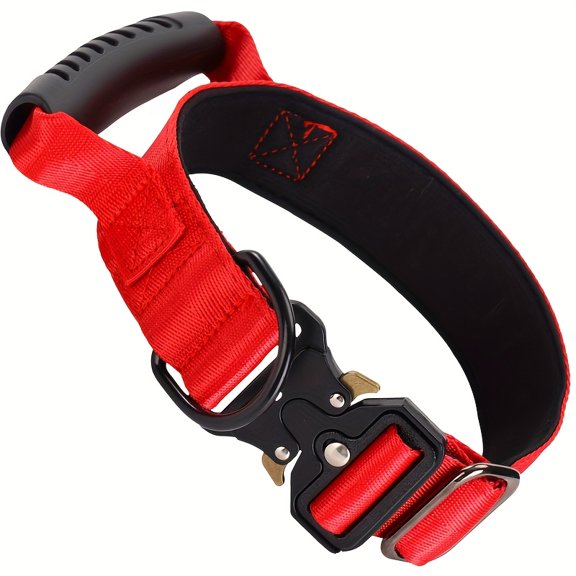 Large Dog Training Collar with Handle Adjustable Non-Restrictive