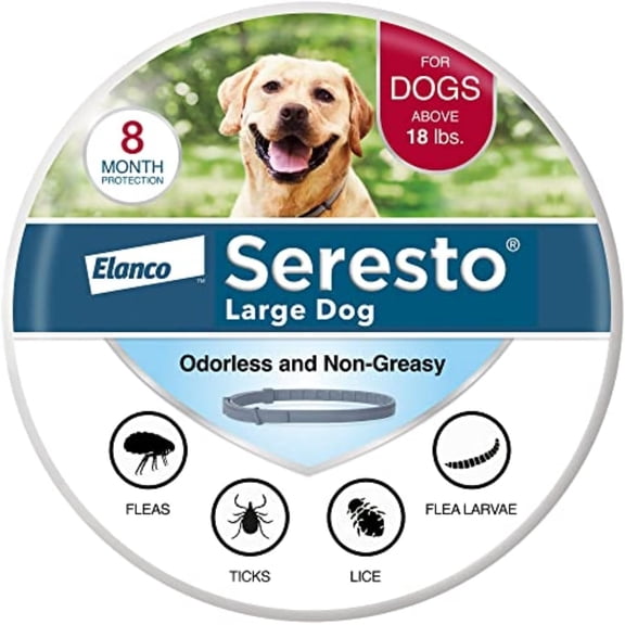 Large Dog Treatment & Prevention Collar For Dogs Over 18 lbs,Pet Collars