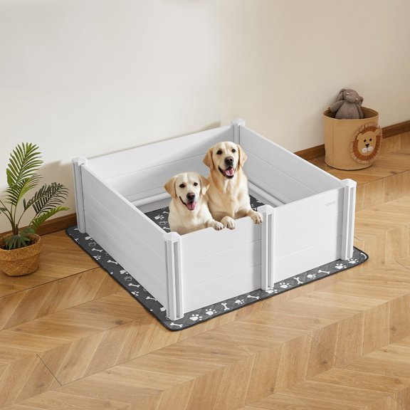 Large Dog Whelping Box with Removable Adjustable Door 48x48x18.1 Inch Kennel for Breeding