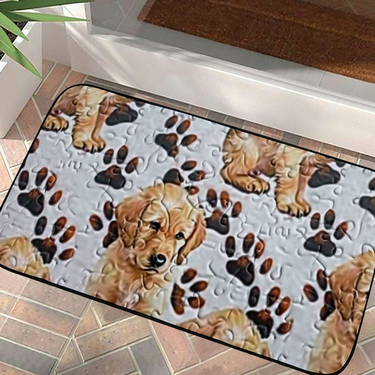 Large Door Area Rug Cute Dog Puppy Floor s Carpet for Living Room ...