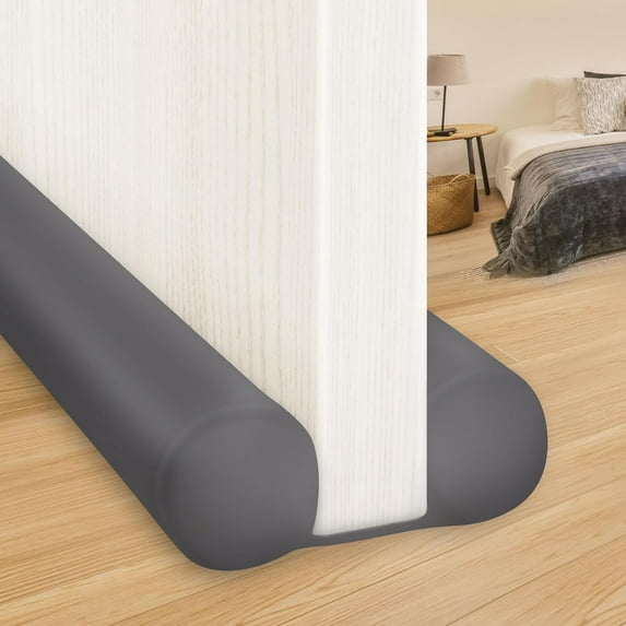 Large Door Draft Stopper 30 Inch for Small Size Bedroom Door, Fits 0.5 to 1.7" Gaps Under Door Draft Air Blocker Grey Door Gap Stoppers Door Draft Guard for Bottom of Doors