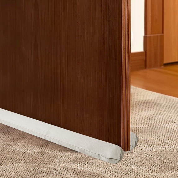 Large Door Draft Stopper, 36 Inch Under Door Draft Noise Blocker, Draft Guard for Bottom of Doors, Adjustable Twin Door Sweep Draft Seal Window Sealer, Gray